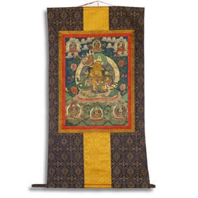 Qing Dynasty Thangka depicting Jambhala