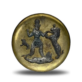 Tang Dynasty Silver-gilt plate with Persian hunting