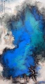 Zhang Daqian Splashed-Color Landscape (Hanging Scroll Painting)