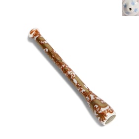 Qing Dynasty Yongzheng period, Iron-red gilded brush handle with cloud and dragon patterns