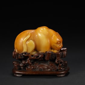 SHOUSHAN STONE AUSPICIOUS BEAST ORNAMENT