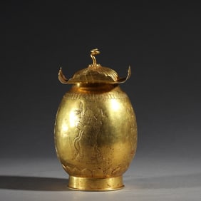 TANG DYNASTY GOLD LYNX JAR