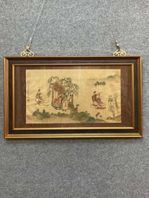 GU KAIZHI (ODE TO THE GODDESS OF THE LUO RIVER), SILK SCROLL, FRAMED