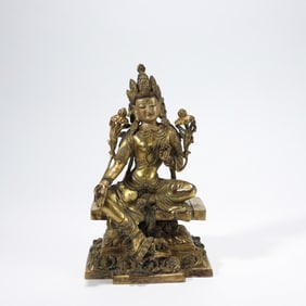 GILDED BRONZE TARA