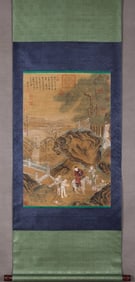 LI SHIDA'S AUTUMN OUTING ON SILK, HANGING SCROLL