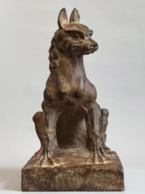 NORTHERN QI DYNASTY GREEN STONE GUARDIAN LION