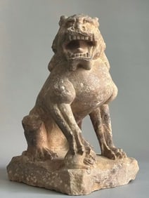 TANG DYNASTY WHITE MARBLE LION