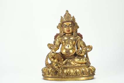 GILDED GOD OF WEALTH FROM THE MING DYNASTY