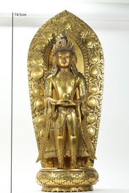 GILDED LONGEVITY BUDDHA FROM THE QING DYNASTY