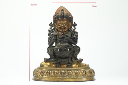 MING DYNASTY GILDED MAHAKALA