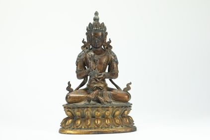 GILDED BODHISATTVA OF THE QING DYNASTY