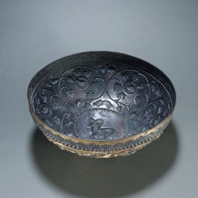 TANG DYNASTY SILVER GILT PERSIAN BOWL