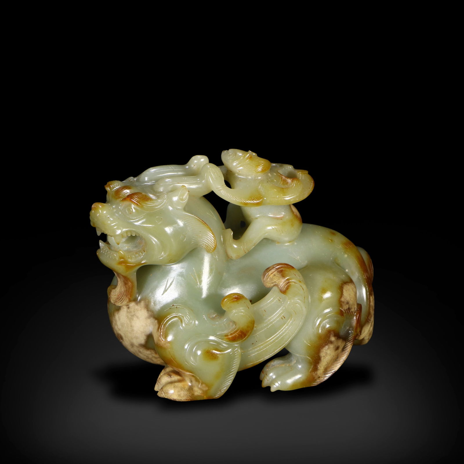 Han Dynasty Jade mythical feathered beast Pixiu (1 of 5)