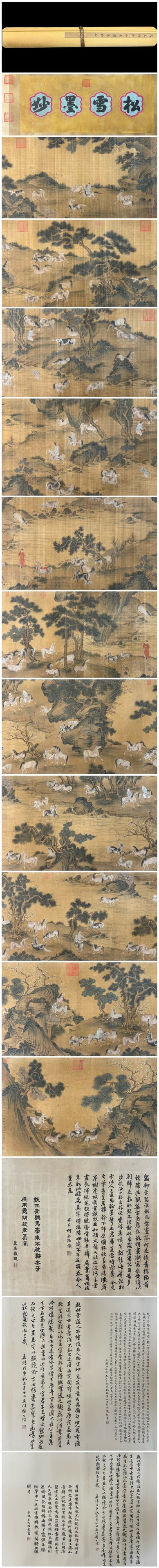 Zhao Mengfu Bathing Horses (Handscroll Painting) (1 of 20)