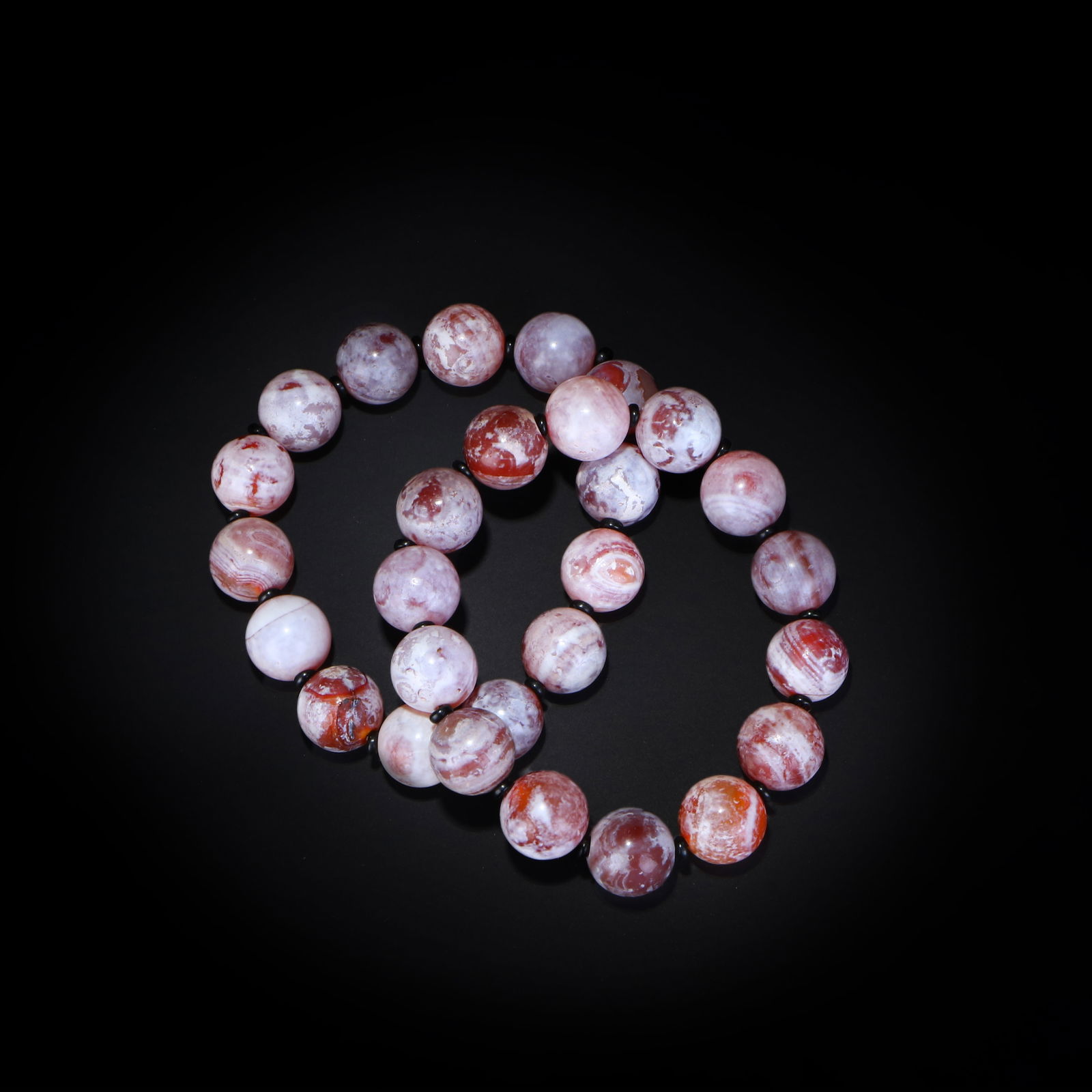 Ming Dynasty or Earlier Set of ash-gray agate bracelets (1 of 5)