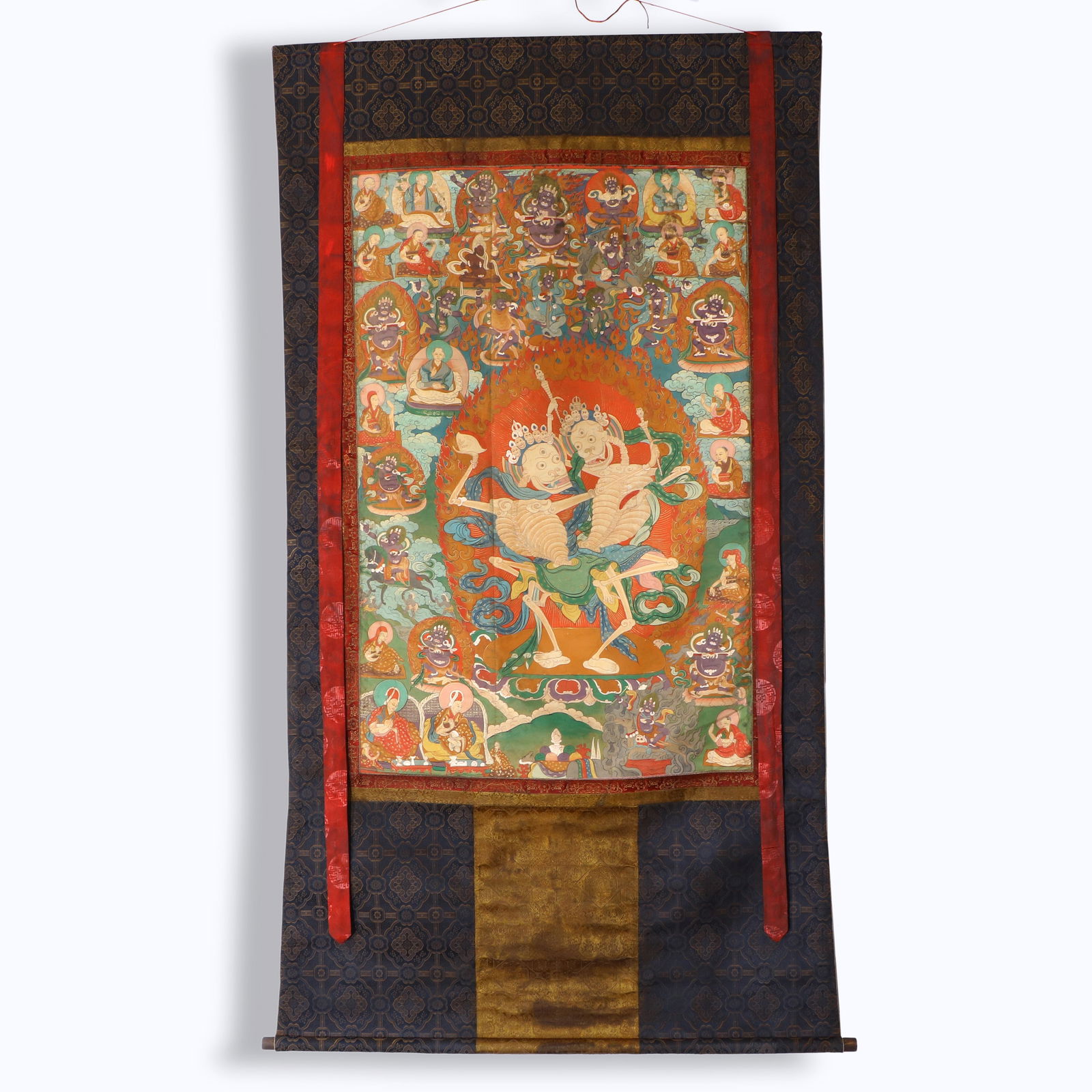 Qing Dynasty Thangka depicting Chitipati (1 of 12)