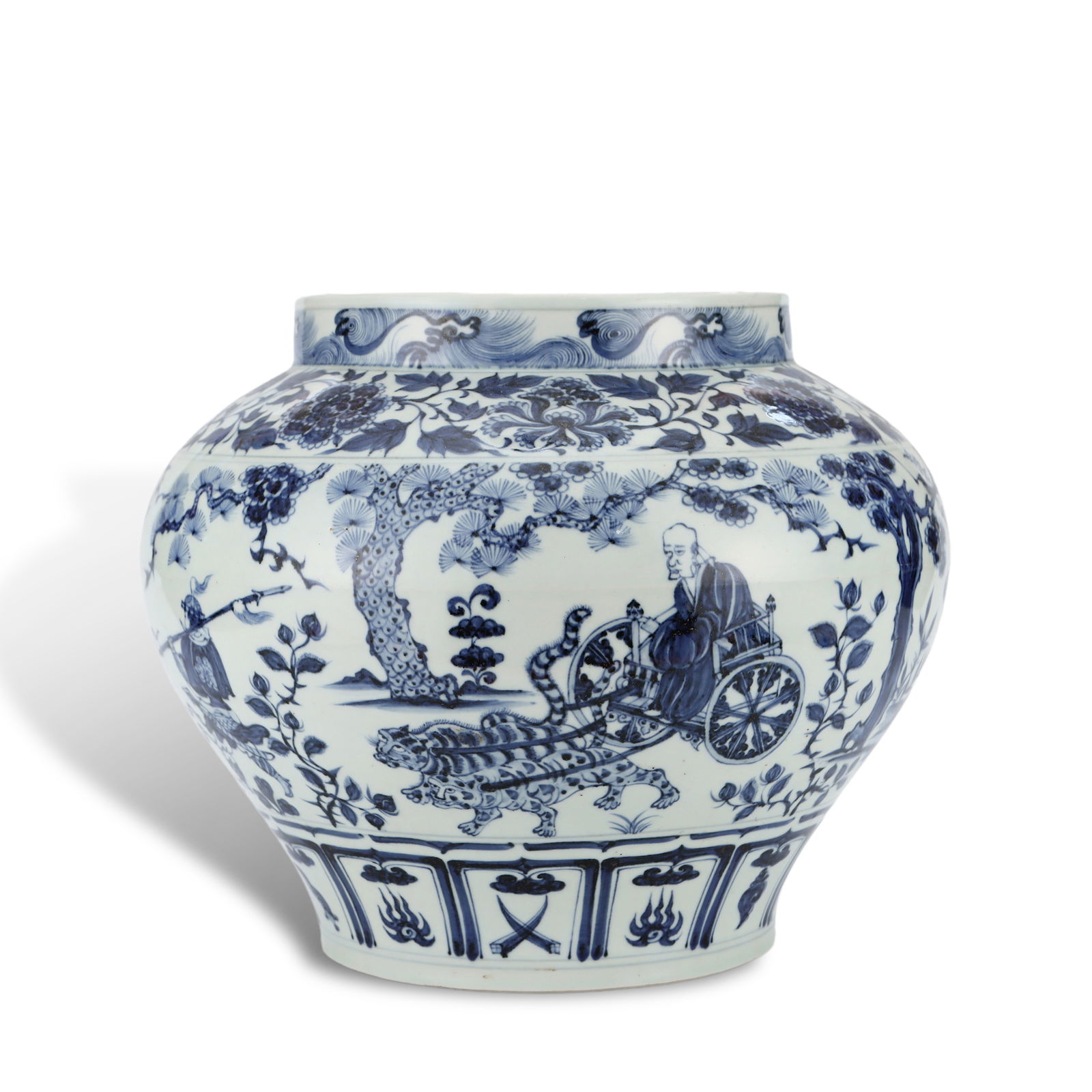 Yuan Dynasty Blue-and-white jar with figure story patterns (1 of 6)