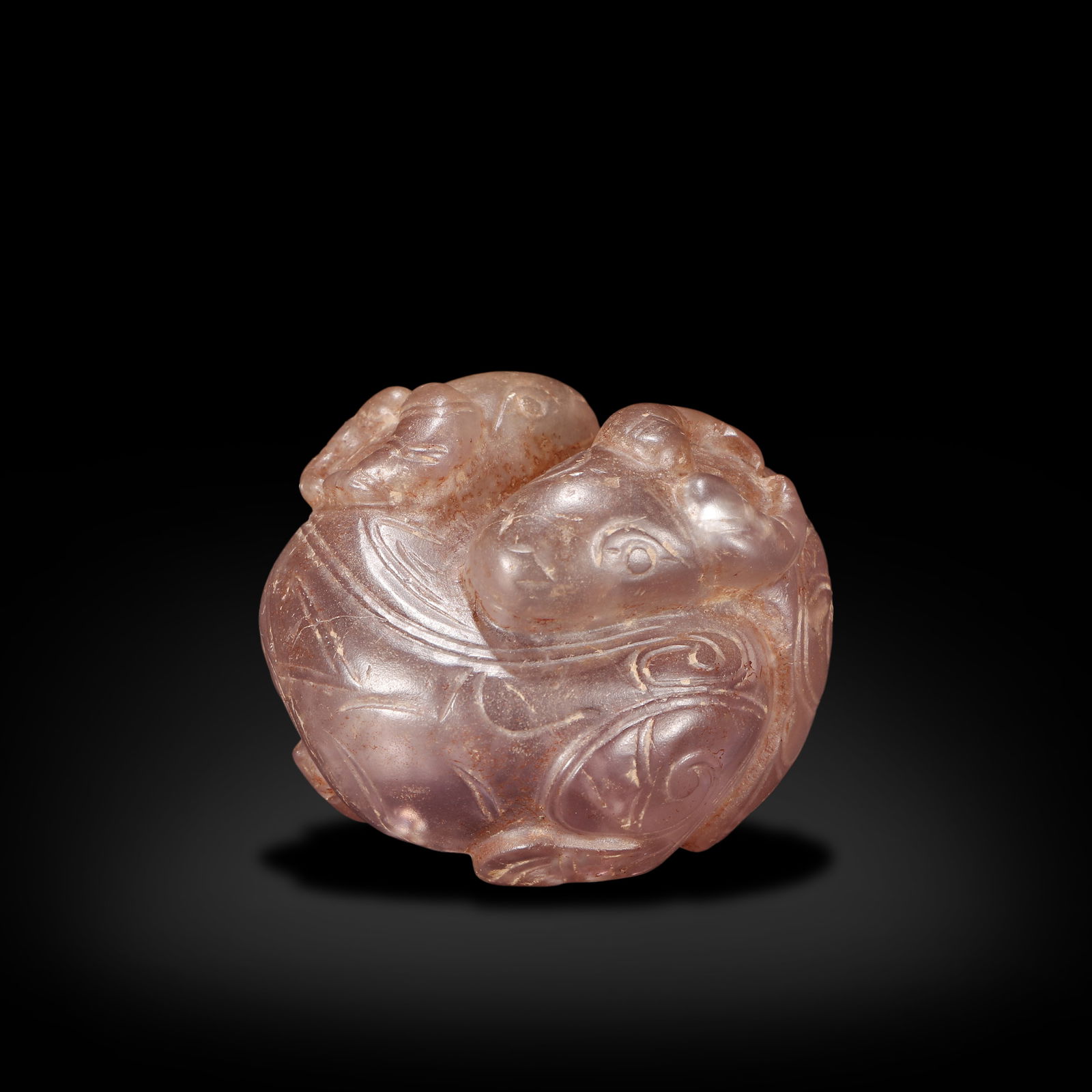 Han Dynasty Crystal double-sheep paperweight (1 of 4)
