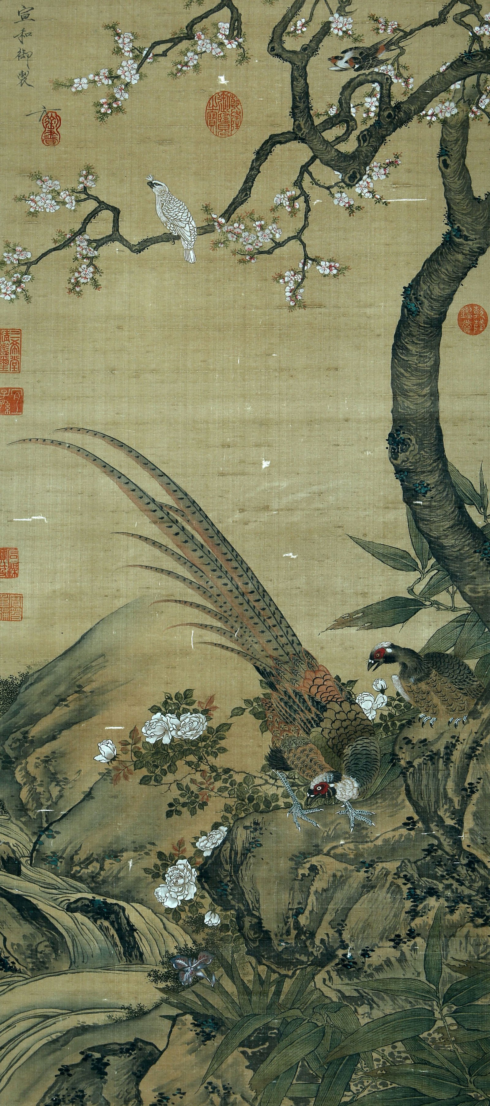 Song Huizong Flower and Bird Standing Scroll (1 of 7)