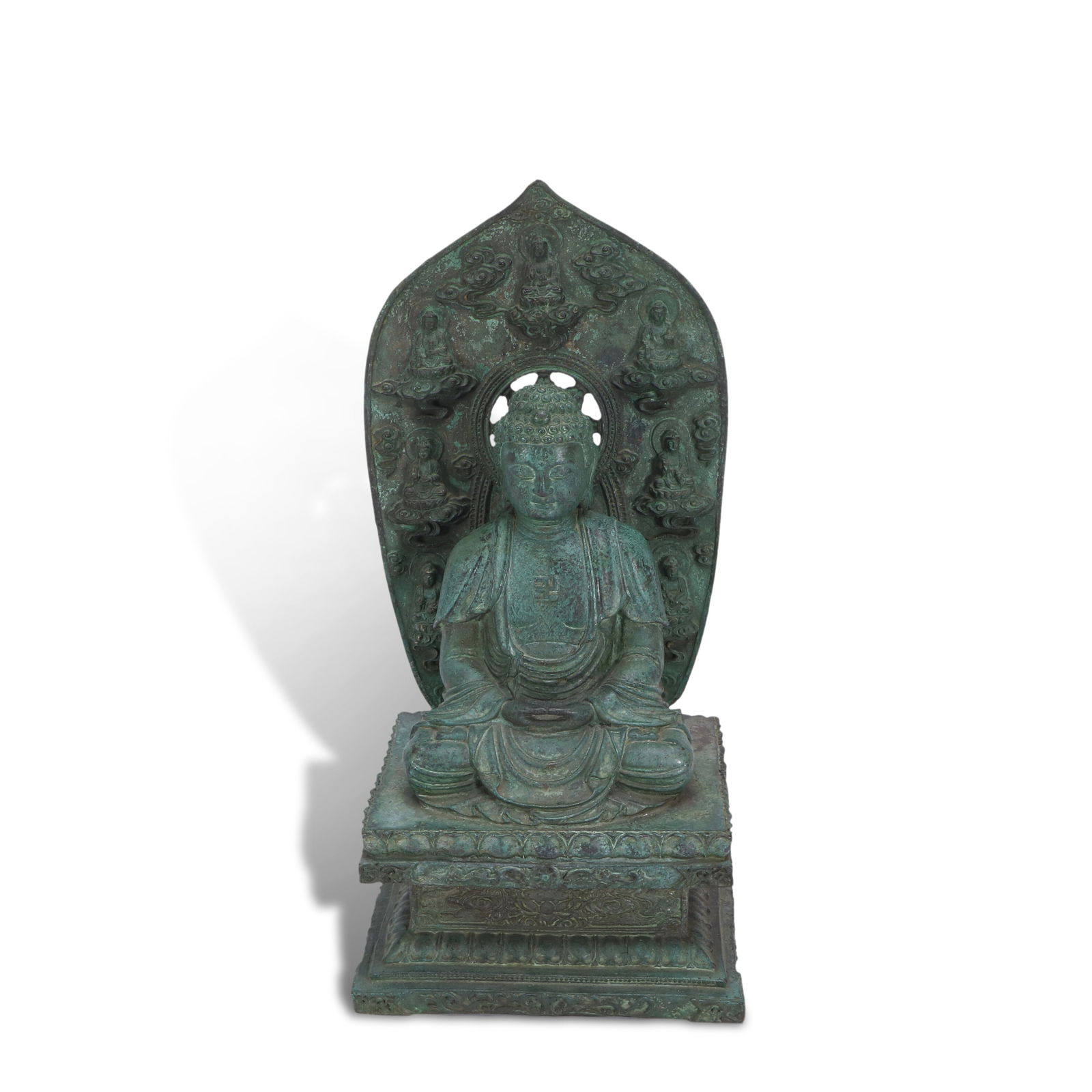 Pre-Ming Dynasty Bronze Sakyamuni Buddha statue (1 of 5)