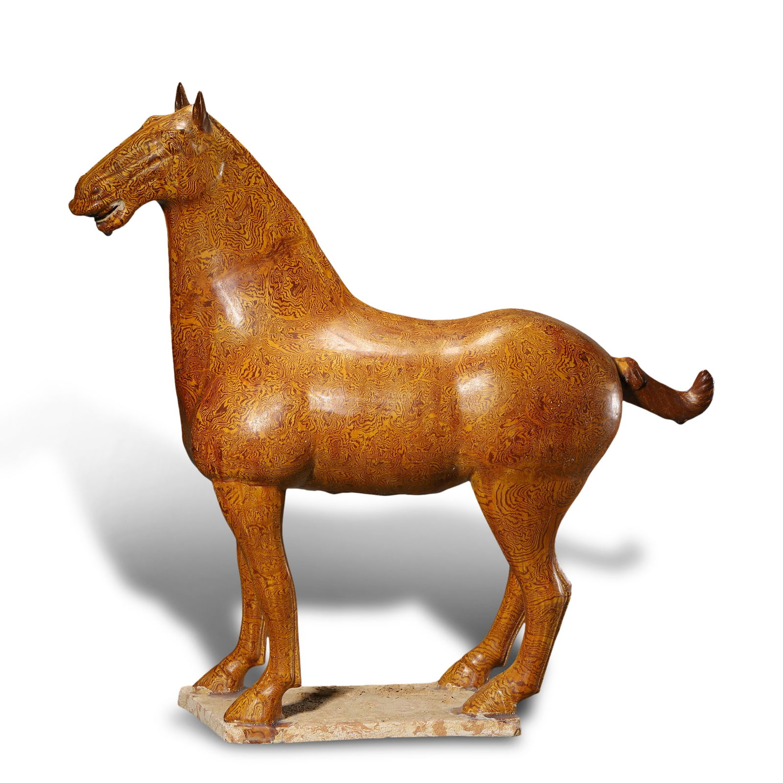 Tang Dynasty Marbled clay pottery horse (1 of 8)