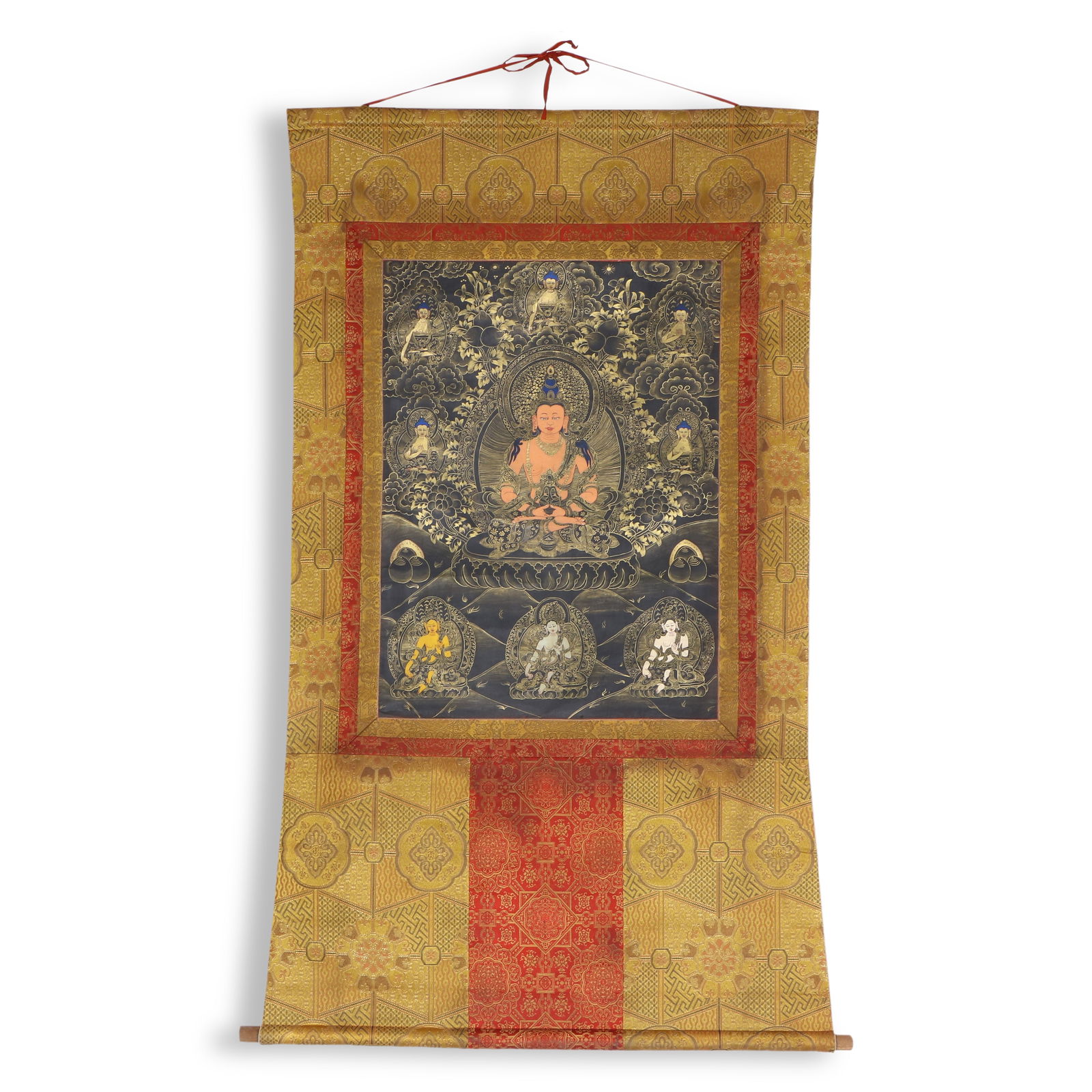 Qing Dynasty Thangka depicting Amitabha Buddha (1 of 8)