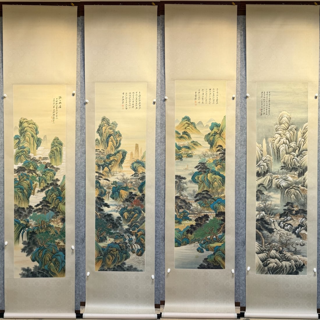 Zhang Daqian Four Scenes of the Year (Hanging Scroll Painting on Paper) (1 of 20)
