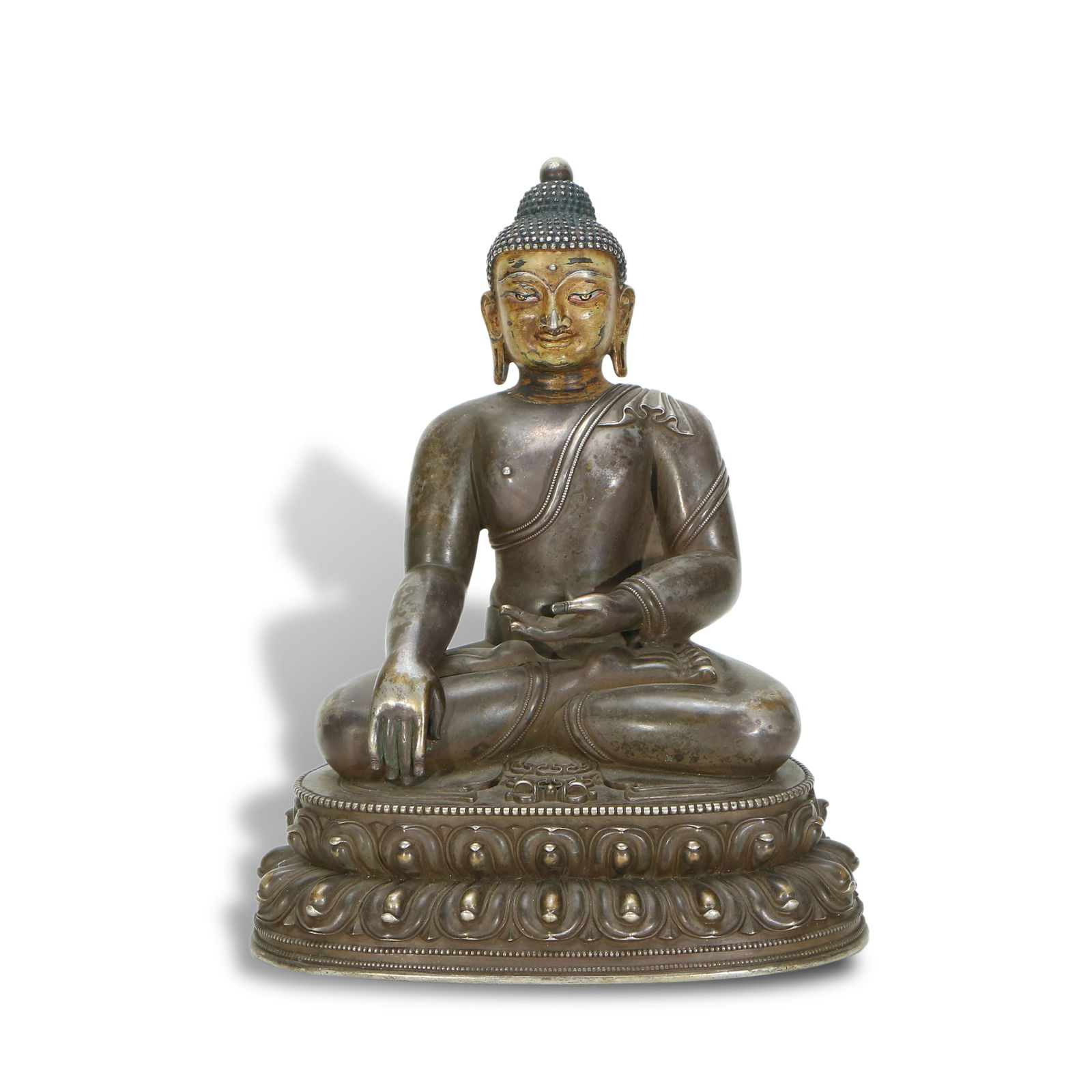 Ming Dynasty Silver statue of Sakyamuni (1 of 5)