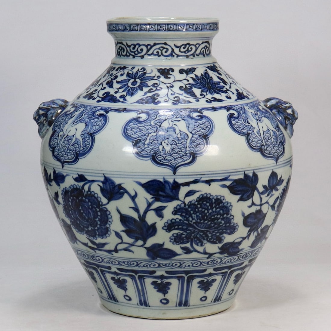 YUAN DYNASTY BLUE AND WHITE PORCELAIN JAR (1 of 8)