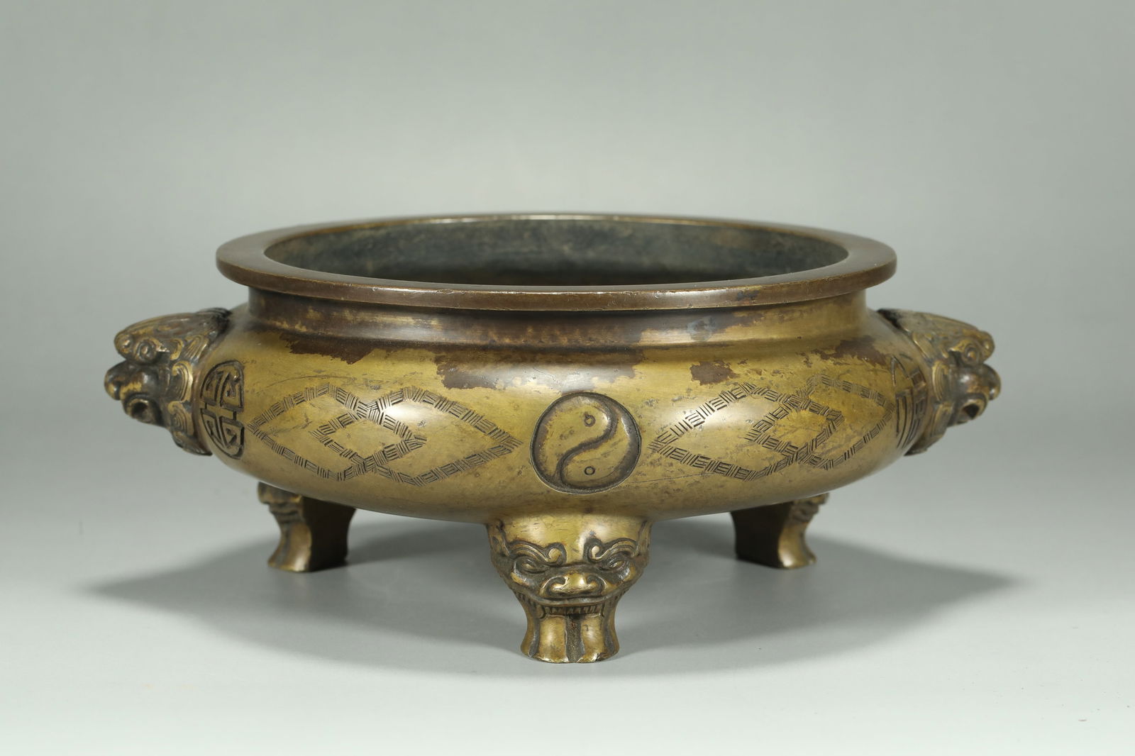 QING DYNASTY BRONZE CENSER (1 of 5)