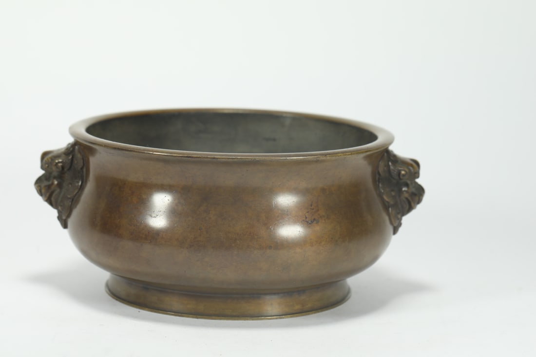 QING DYNASTY BRONZE CENSER (1 of 6)