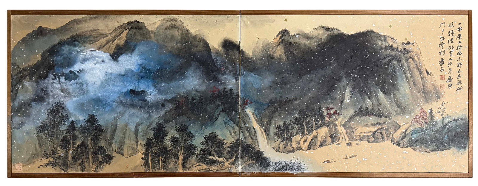 Zhang Daqian Double-Sided Screen with Splashed-Color Landscape (1 of 12)