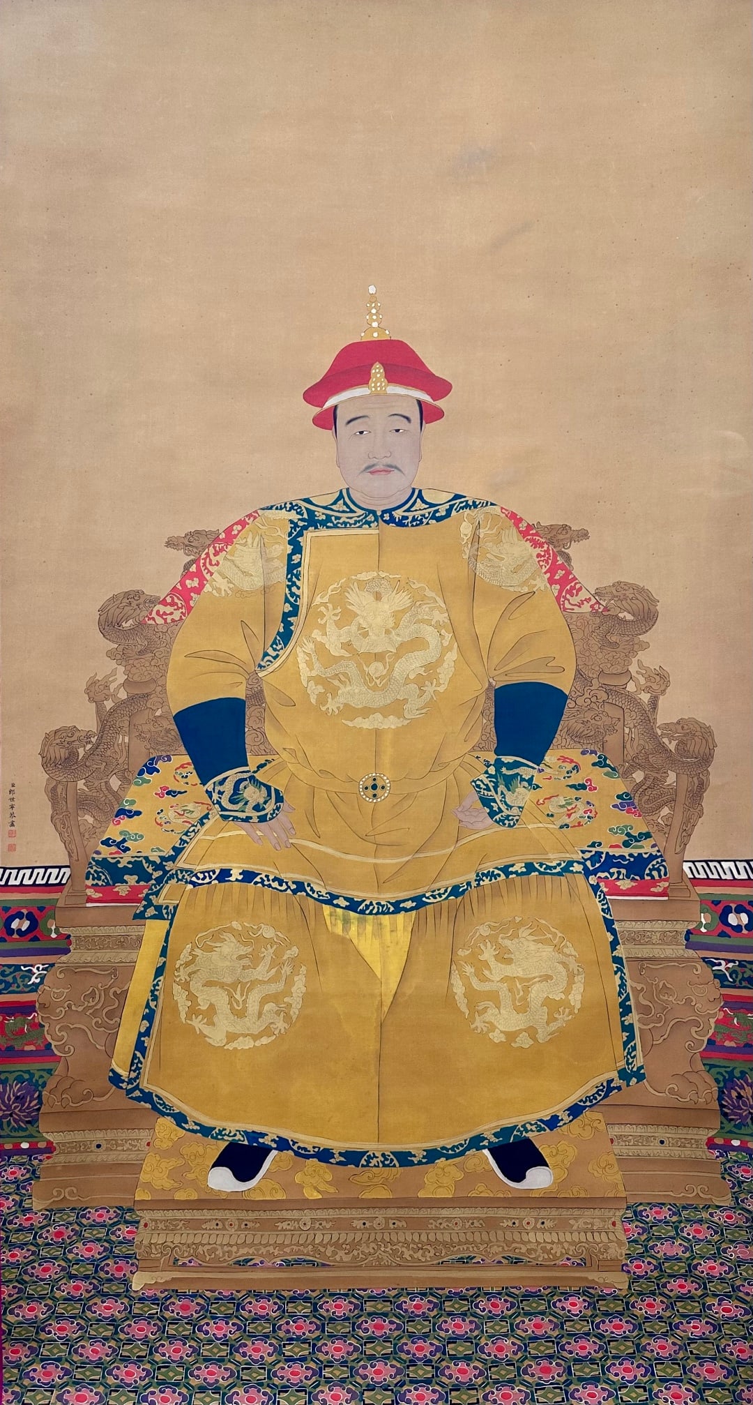 Giuseppe Castiglione Portrait of Emperor Taizong of Qing in Court Robe (1 of 9)