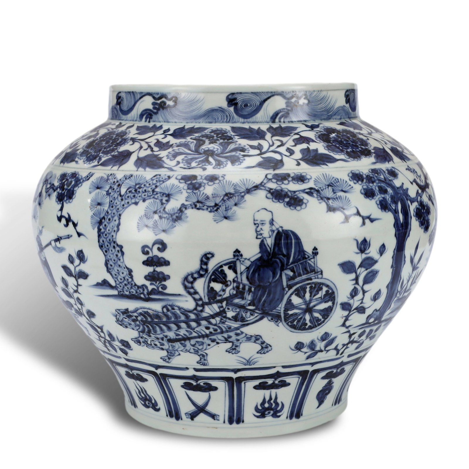 Yuan Dynasty Blue and White Jar with Figure Story Motifs (1 of 6)