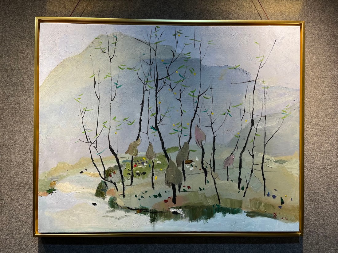 Wu Guanzhong Oil Painting of Landscape (1 of 13)