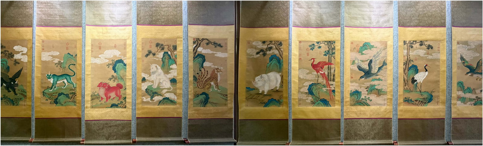 Giuseppe Castiglione Ten-Panel Screen of Divine Beasts (1 of 20)