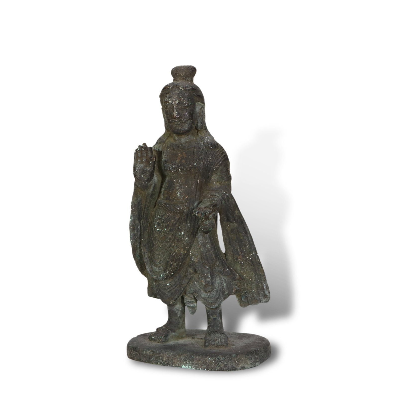 3rd Century Bronze Standing Buddha Statue (1 of 6)