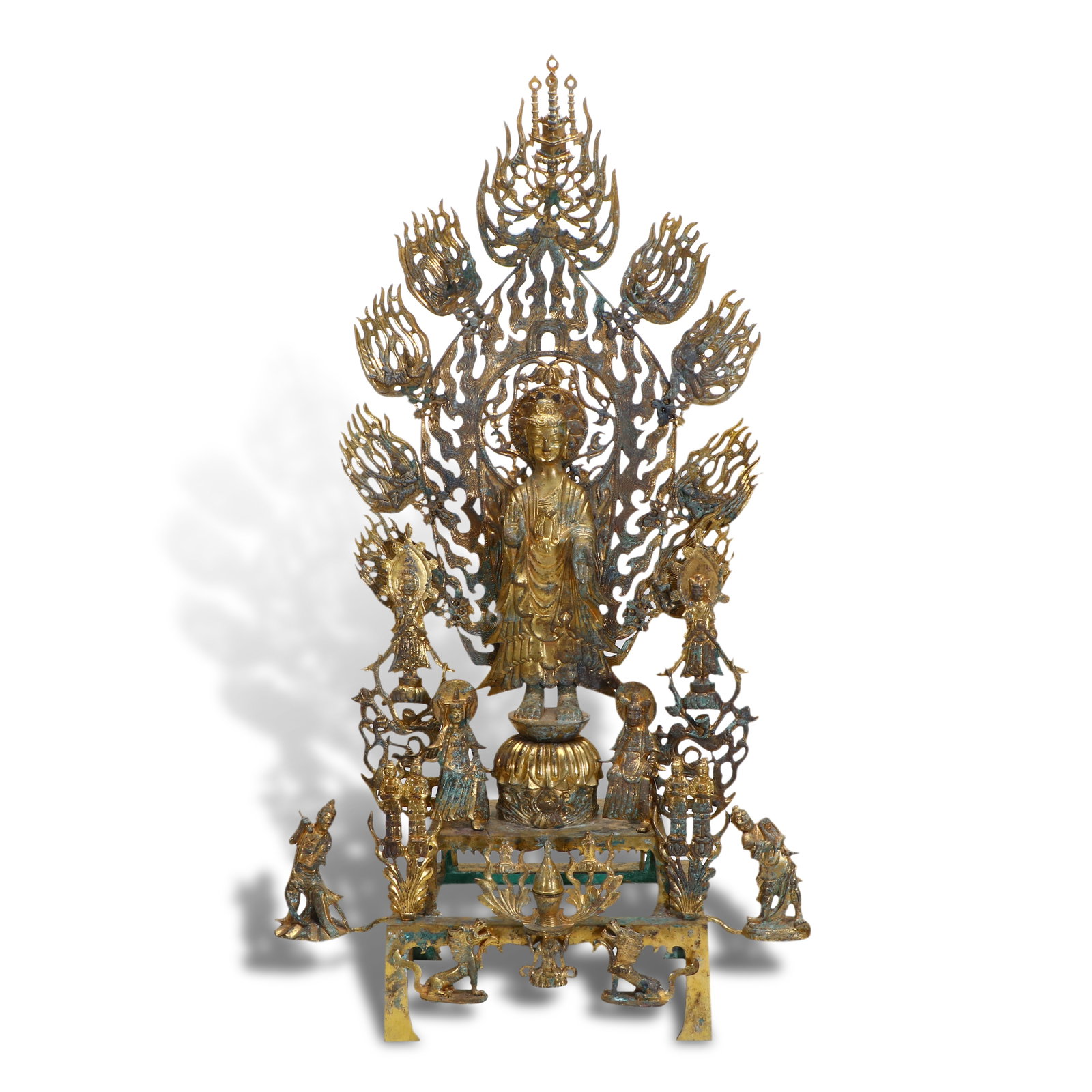Northern Wei Dynasty Gilt-bronze Buddha statue: Name Northern Wei Dynasty Gilt-bronze Buddha statue Dimensions H:73cm W:41cm Condition Additional photographs and condition reports are available upon request as a courtesy to our cl