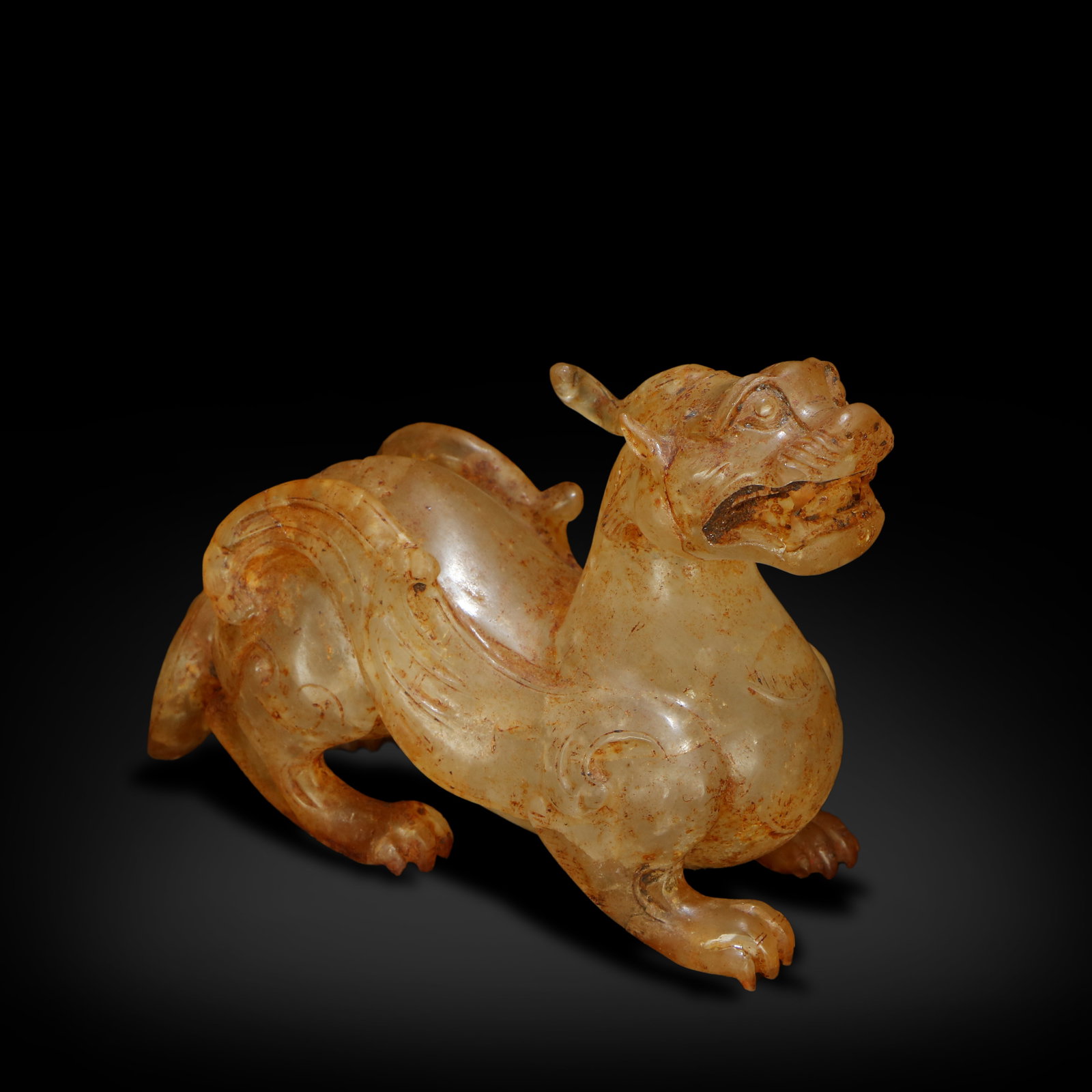 Han Dynasty Crystal pixie ornament: Name Han Dynasty Crystal pixie ornament Dimensions H:10.8cm W:15.4cm Condition Additional photographs and condition reports are available upon request as a courtesy to our clients. A