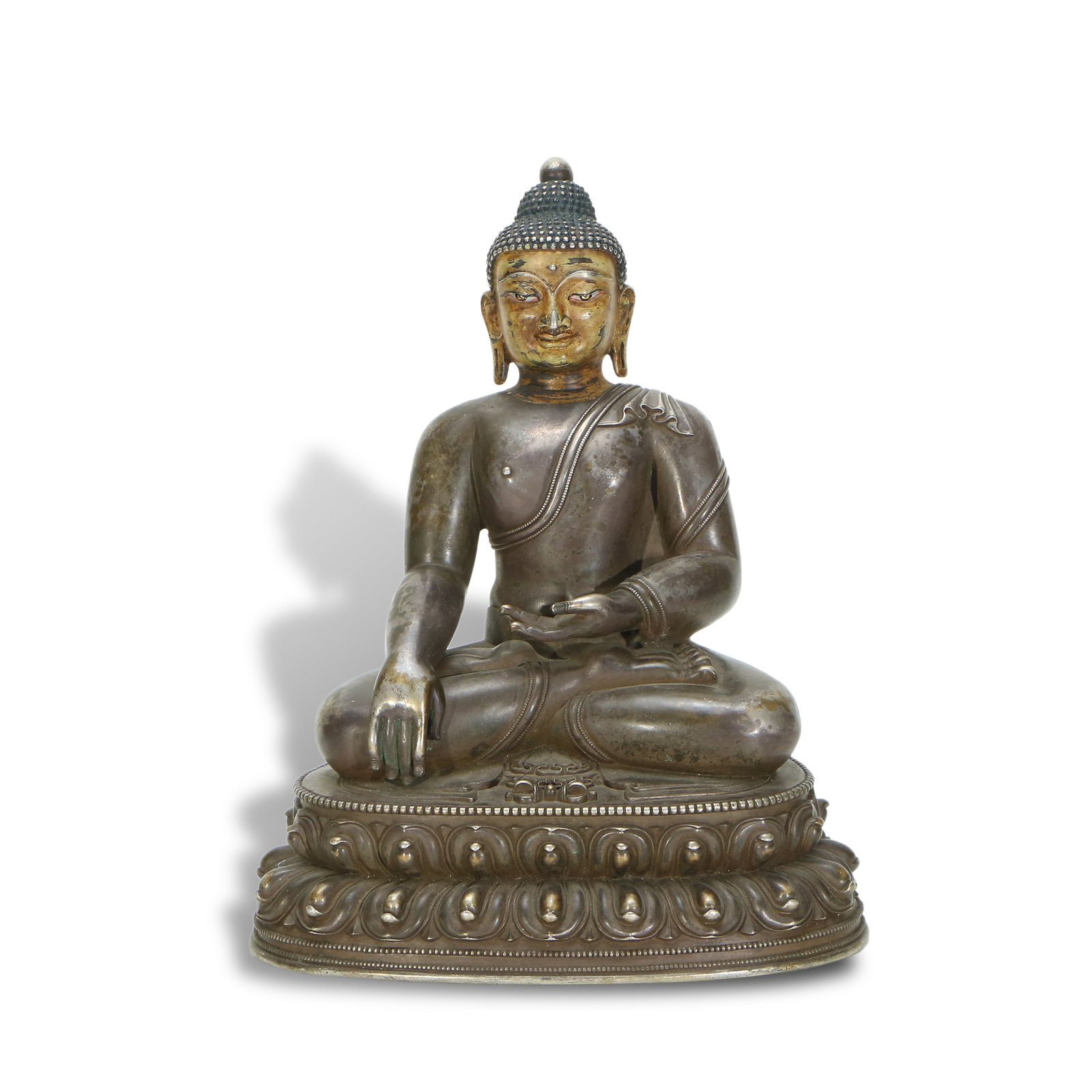 Ming Dynasty Silver statue of Sakyamuni (1 of 5)