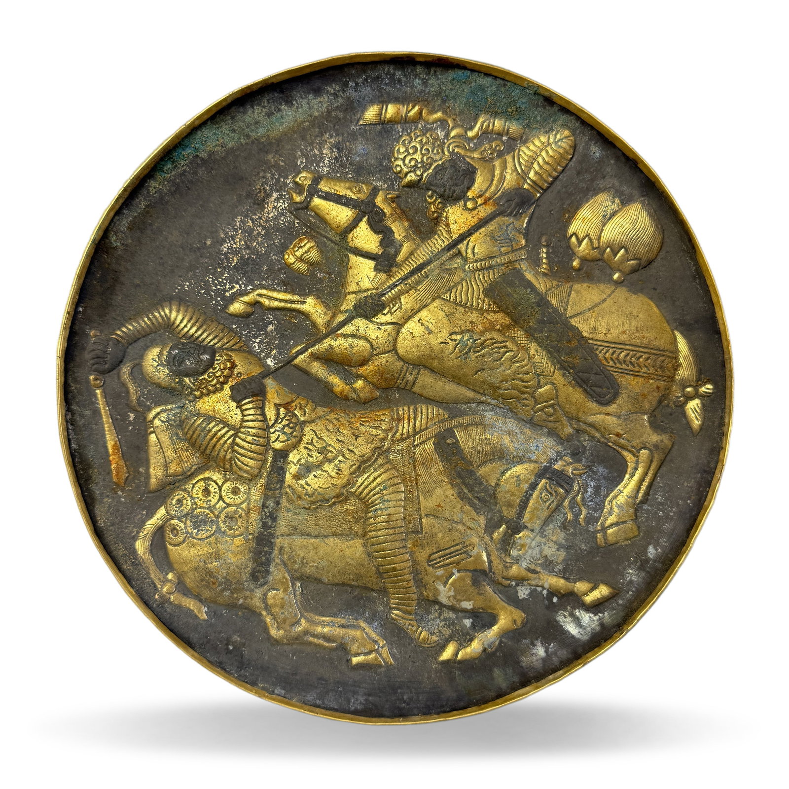 Tang Dynasty Gilt Silver Plate with Figure Story Patterns (1 of 5)
