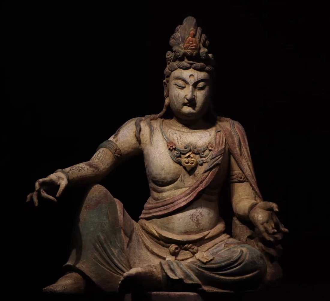 Song Dynasty, Wood Carving of Avalokiteshvara Bodhisattva: Name Song Dynasty, Wood Carving of Avalokiteshvara Bodhisattva Dimensions H:82cm W:75cm Description