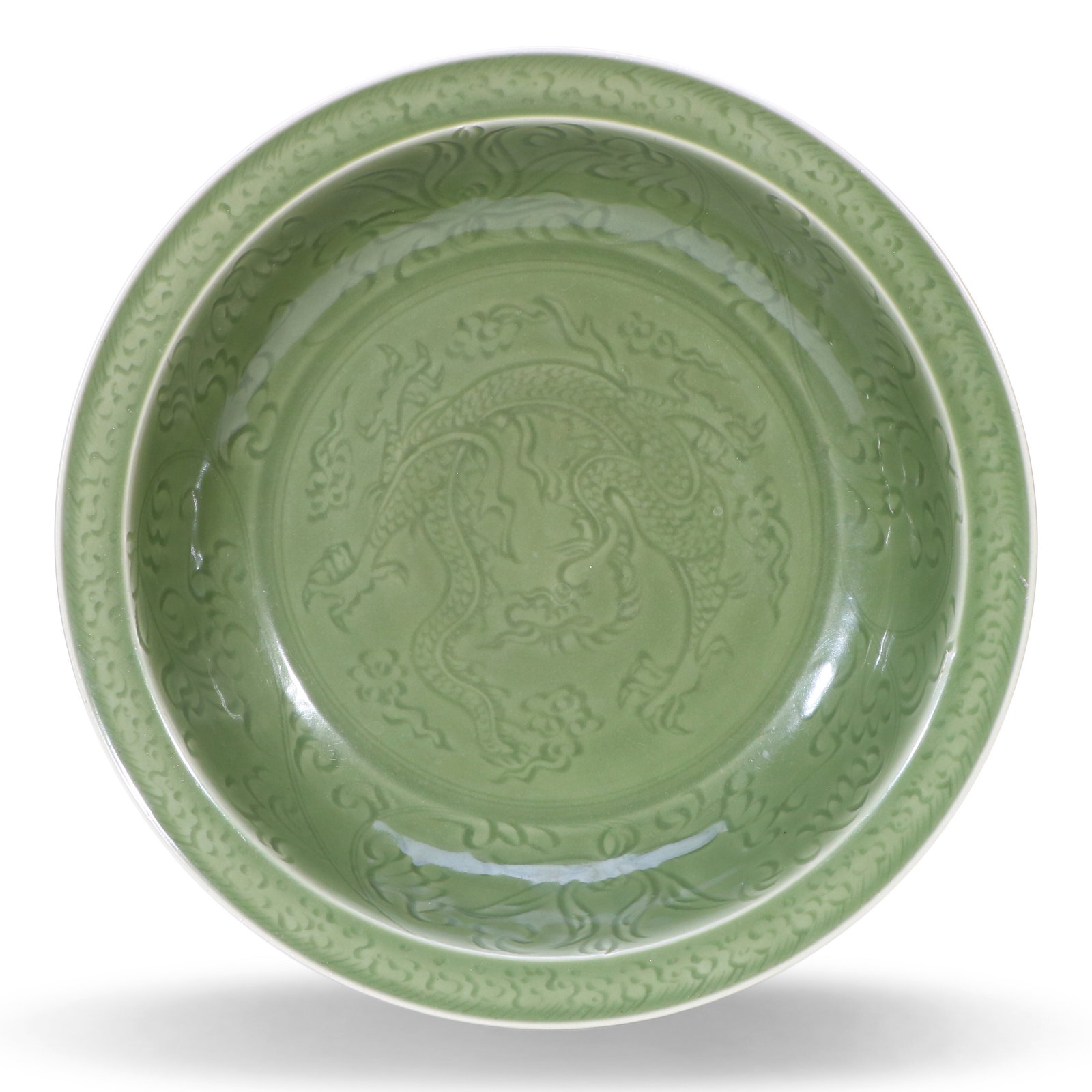 Ming Dynasty Longquan Kiln Dragon Pattern Plate (1 of 5)