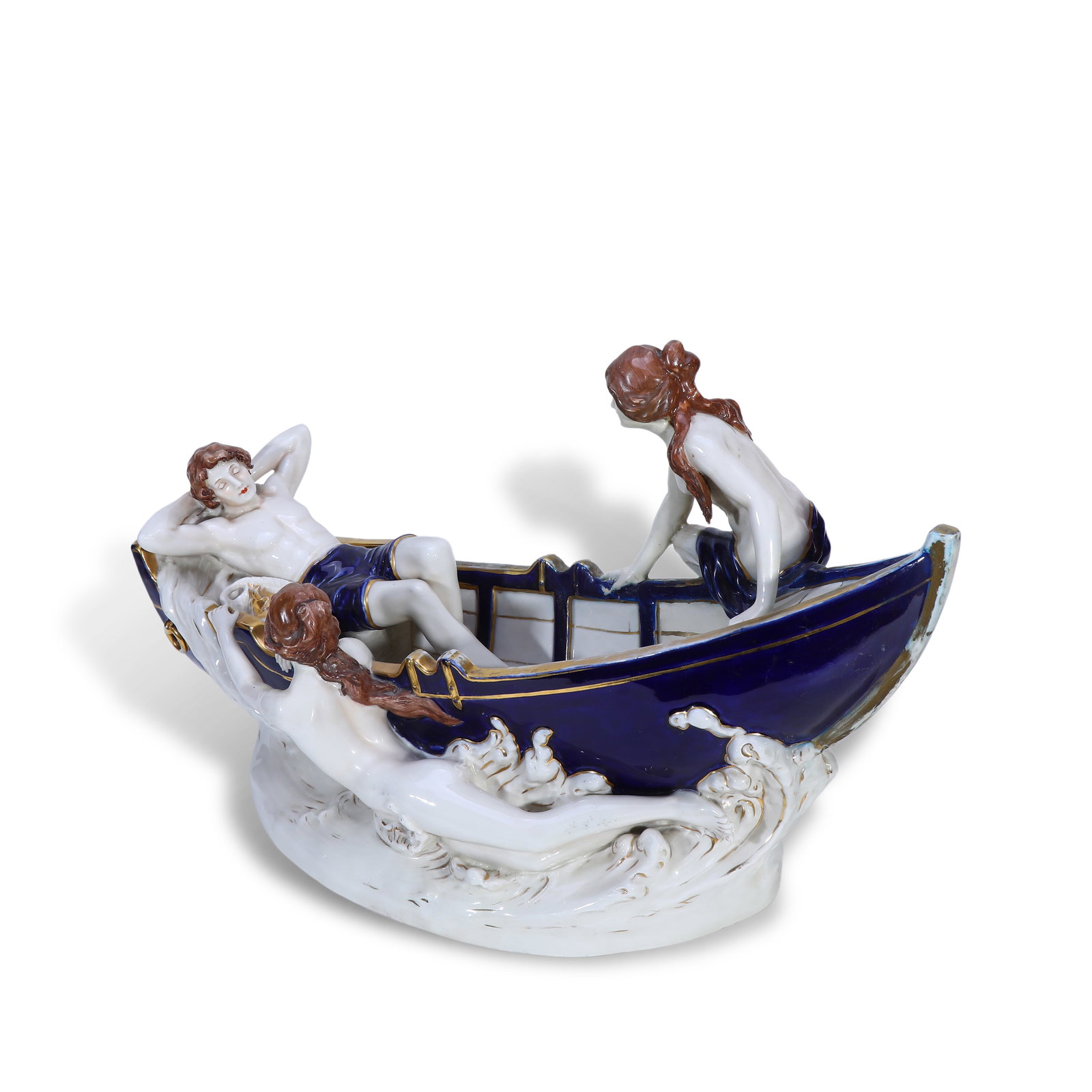 Early 20th Century, Royal Dux (Czech) Porcelain Figurine of a Sailor: Name Early 20th Century, Royal Dux (Czech) Porcelain Figurine of a Sailor Dimensions L:48cm H:29cm Description Period: Early 20th CenturyStyle: Art Nouveau StyleOrigin: Royal Dux Porcelain M