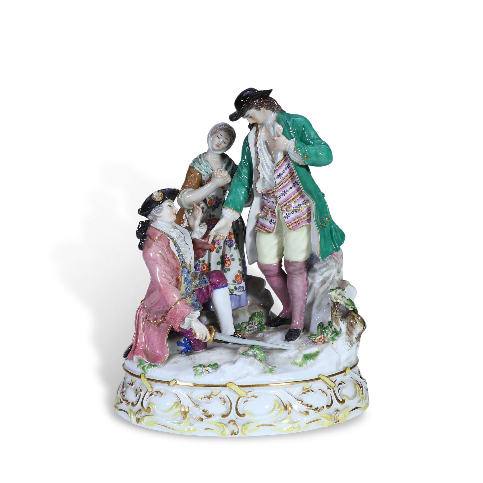 19th Century Meissen Porcelain Figural Group Duel and Reconciliation (1 of 6)