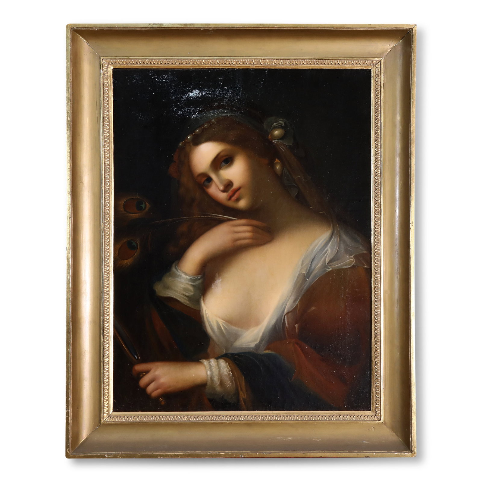 Early 19th Century, Oil Painting by Natale Schiavoni (1777-1853, Italy), Flora: Name Early 19th Century, Oil Painting by Natale Schiavoni (1777-1853, Italy), Flora Dimensions 70x87cm Description Category: Oil painting on canvas, presented with antique giltwood frameFram