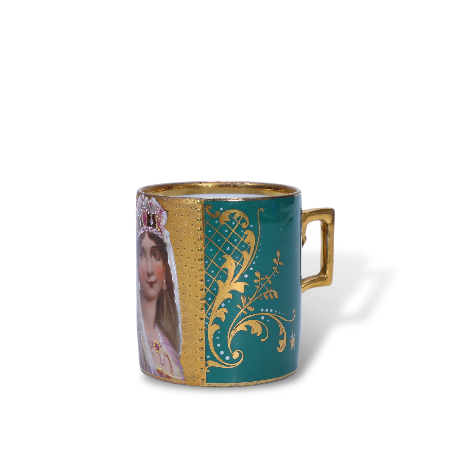 1832, Vienna Royal Porcelain Factory Porcelain Cup with Portrait of Empress Jos??phine, First Wife (1 of 5)