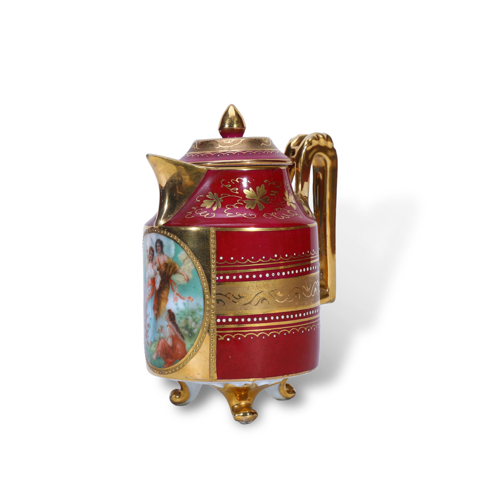 1930s, Vienna (Austria) Louis XVI Style Heavy Gilt Tea/Coffee Pot (1 of 5)
