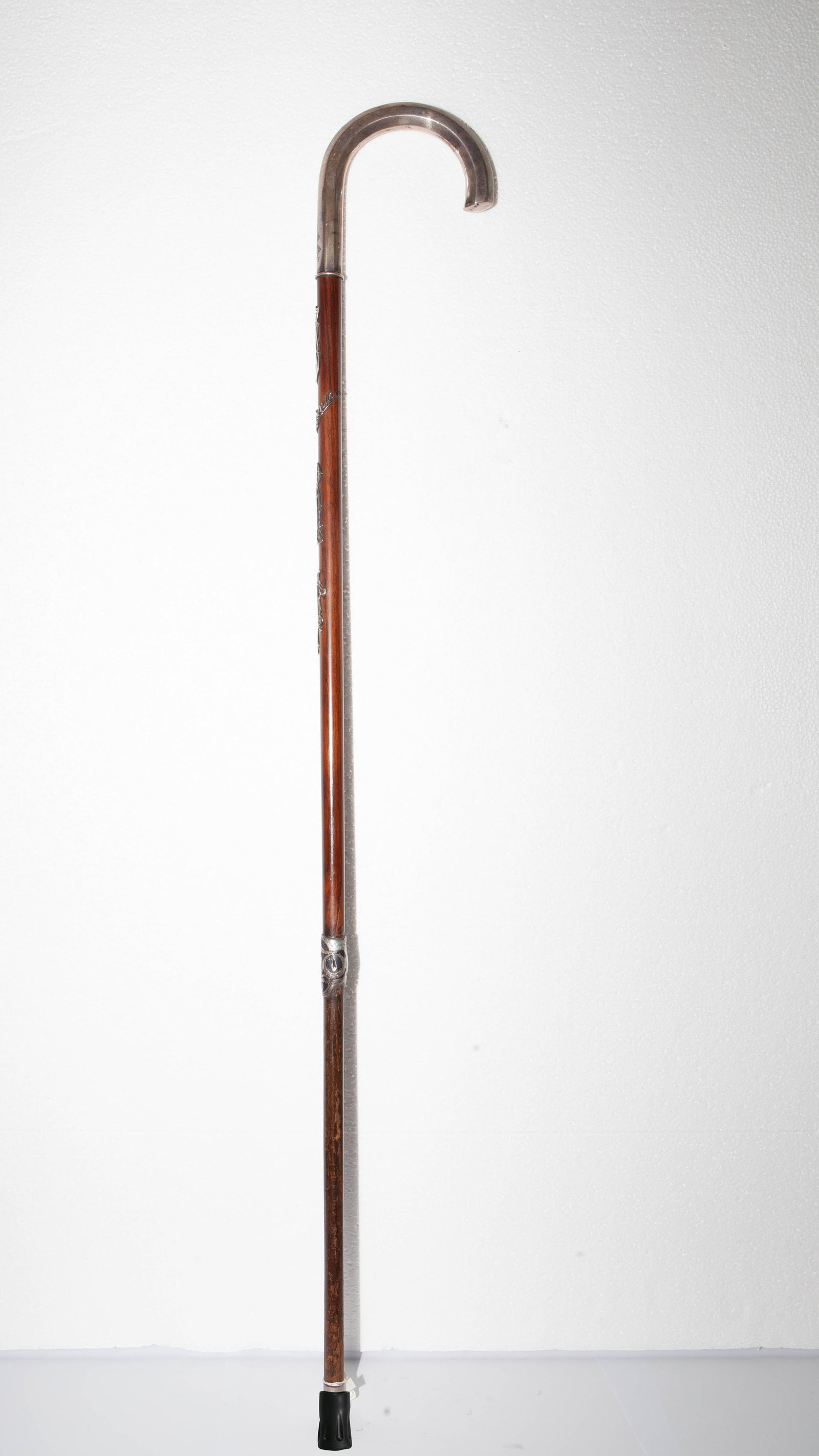 1900 Art Nouveau Walking Cane, Made in Budapest, Austro-Hungarian Empire (1 of 10)