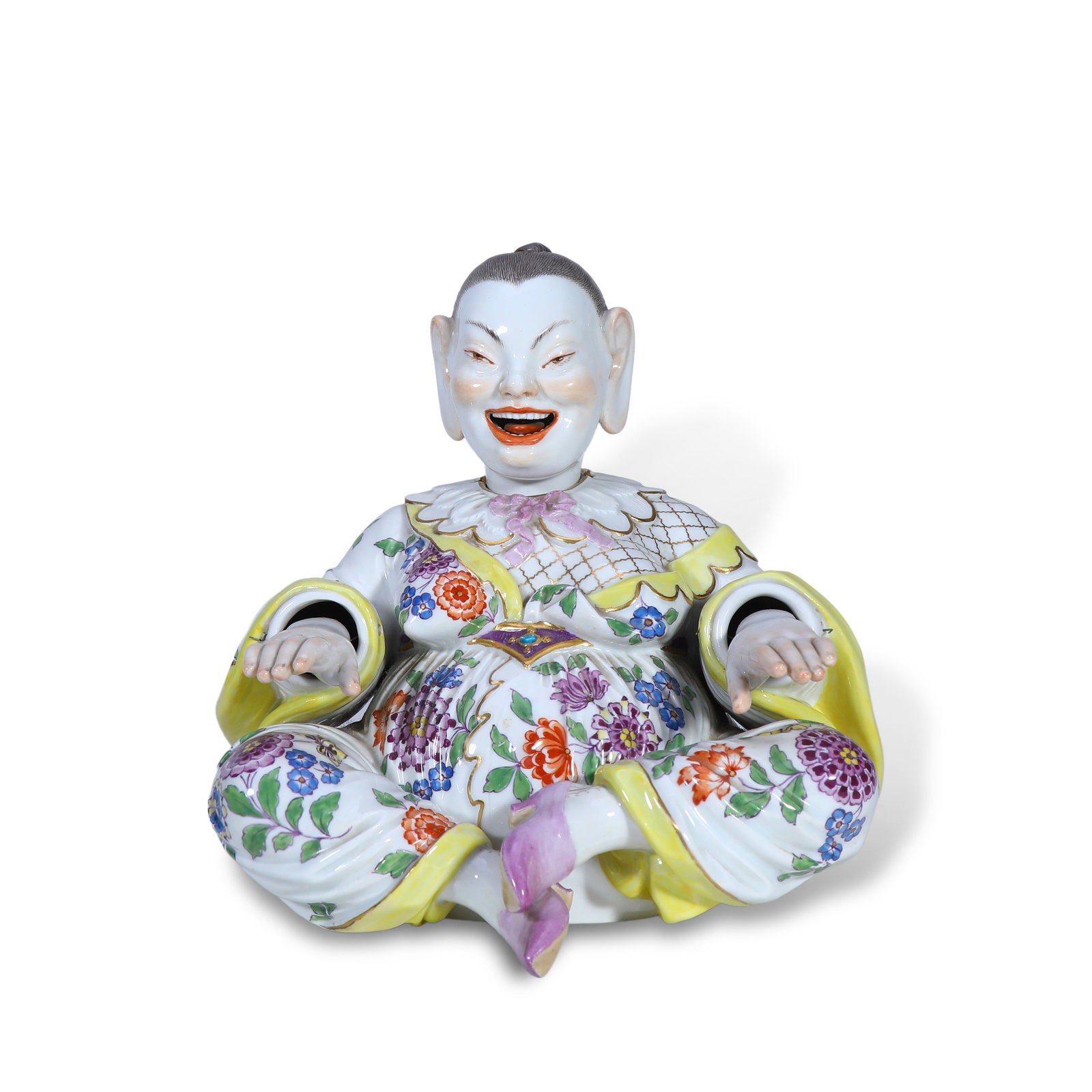 Late 19th Century Meissen Porcelain Figurine "Smiling Seated Woman with Nodding Head - The Ugly: Name Late 19th Century Meissen Porcelain Figurine "Smiling Seated Woman with Nodding Head - The Ugly People Series" Dimensions H:18cm Description Period: Late 19th CenturyStyle: Rococo Chino